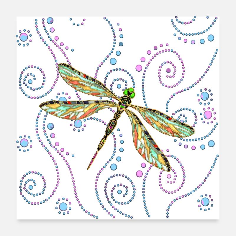 Libelle Poster 60x60 cm
