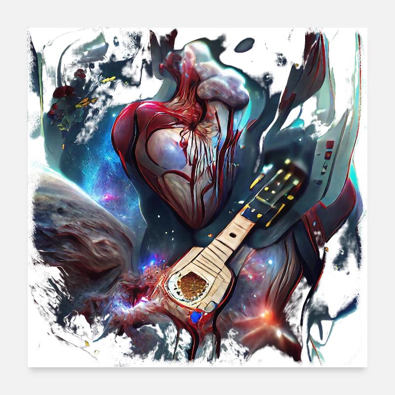 My Bleeding Heart Plays Guitar Poster 24" x 24" (60x60 cm)