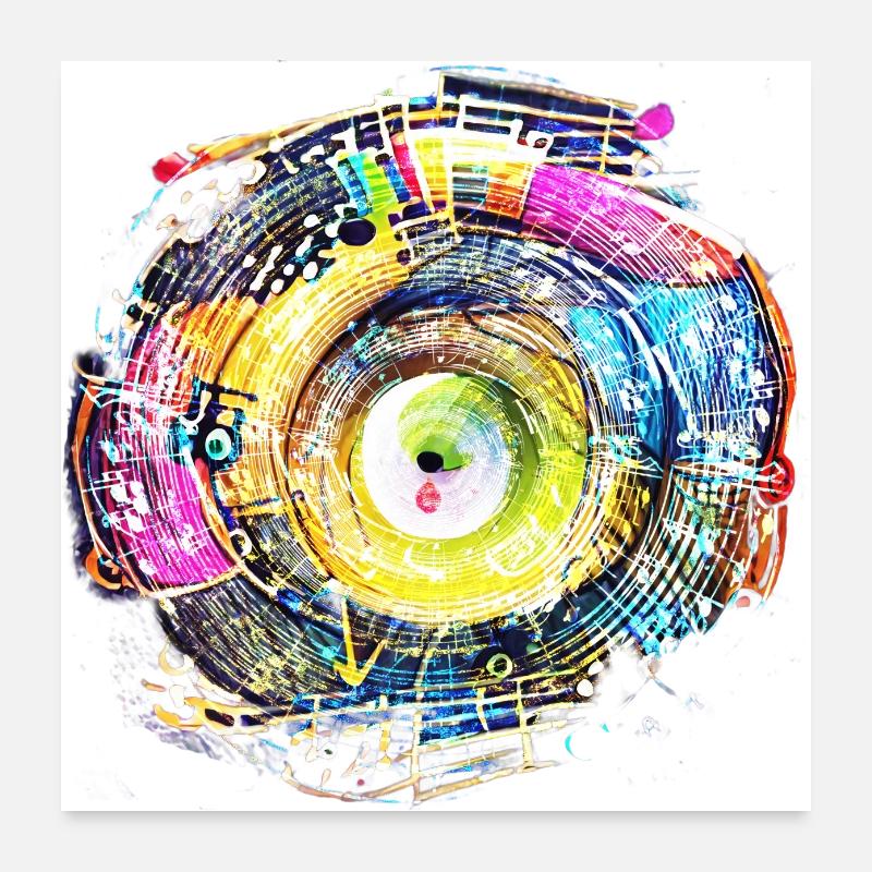 Music Circle Poster 24" x 24" (60x60 cm)
