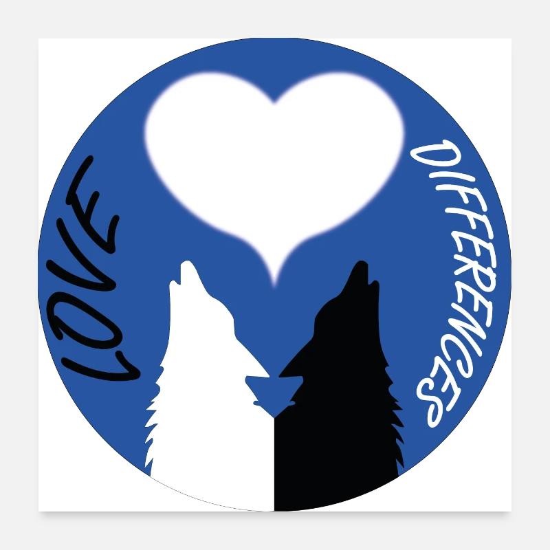 Love differences Poster 24" x 24" (60x60 cm)