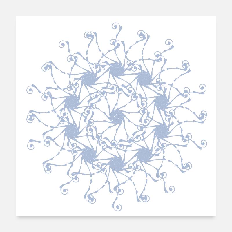 Mandala | Random patterns rotated Poster 24" x 24" (60x60 cm)