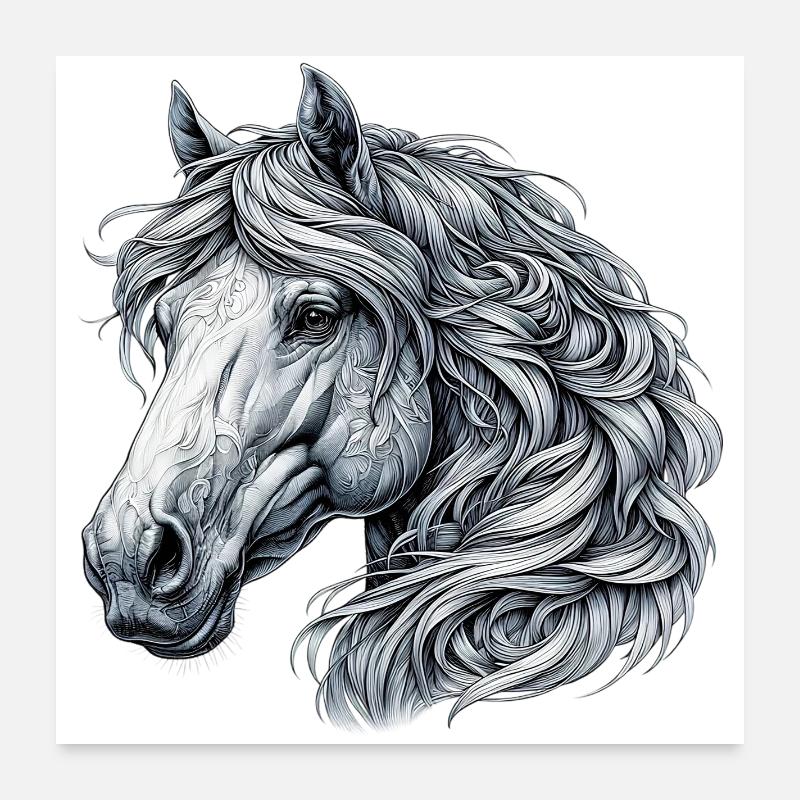 Cheval Poster 60 x 60 cm