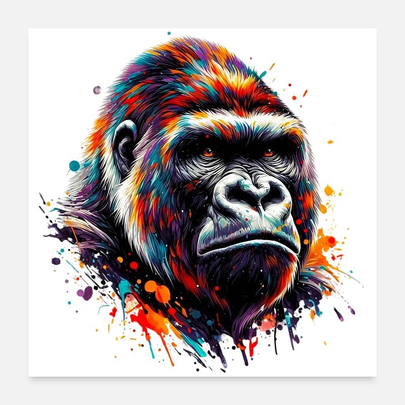 Gorilla Poster 24" x 24" (60x60 cm)