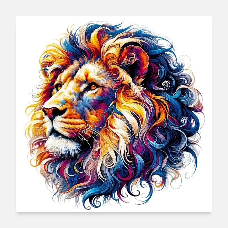 Lion Poster 60 x 60 cm