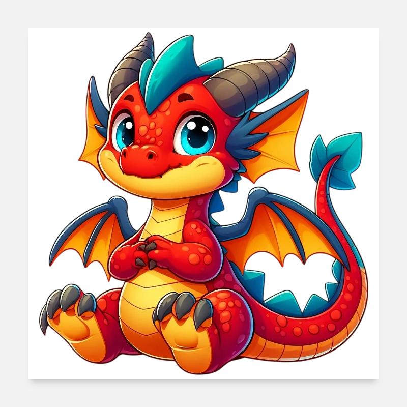 Dragon Poster 60 x 60 cm