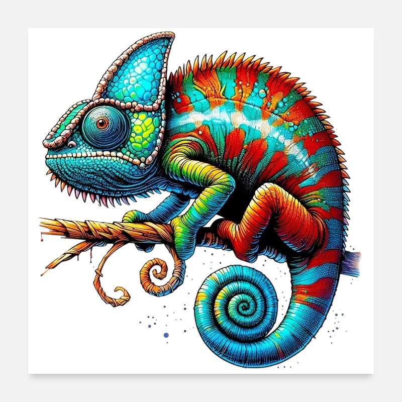 Chameleon Poster 24" x 24" (60x60 cm)