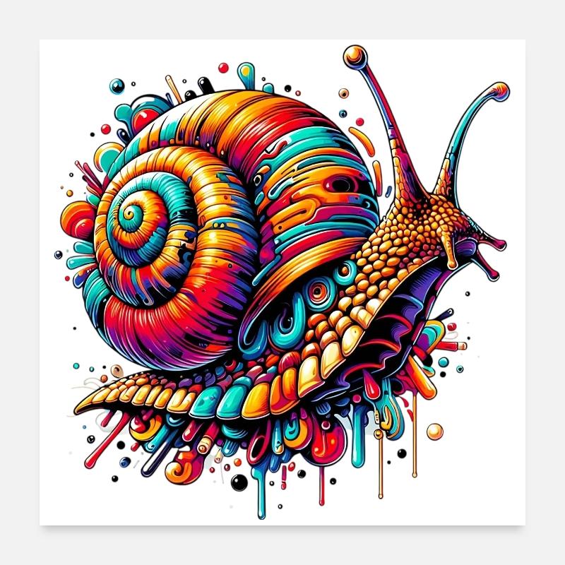 Schnecke Poster 60x60 cm