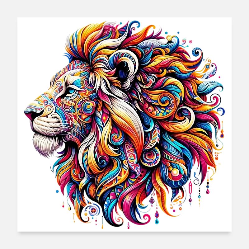 Löwe Poster 60x60 cm