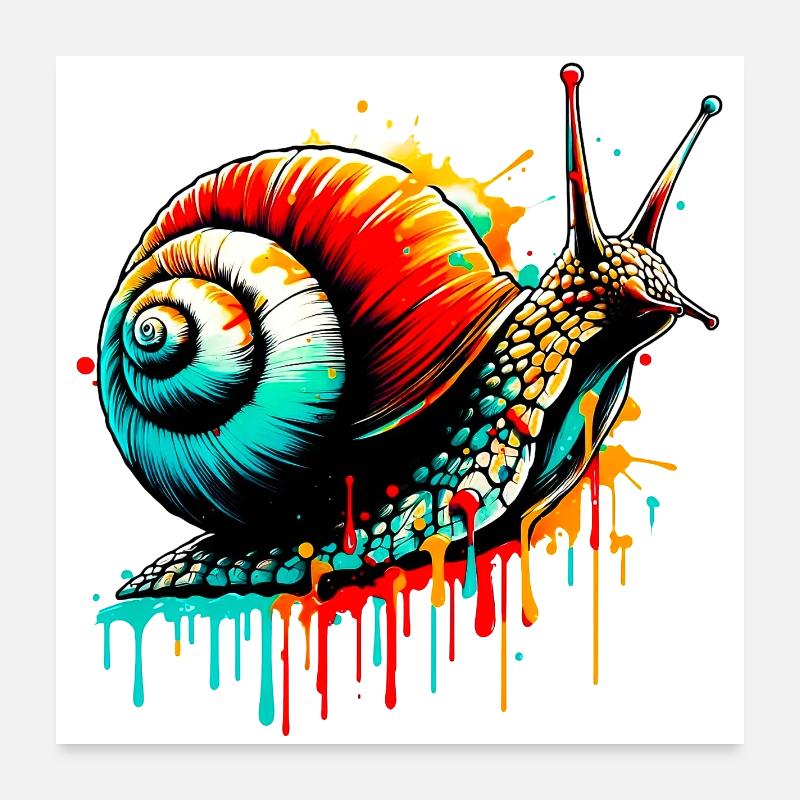 Schnecke Poster 60x60 cm