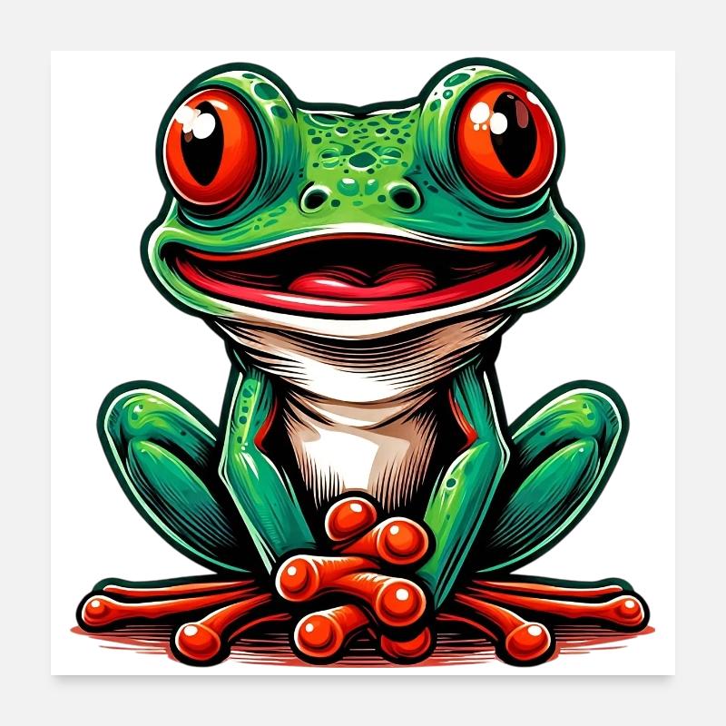 Grenouille Poster 60 x 60 cm