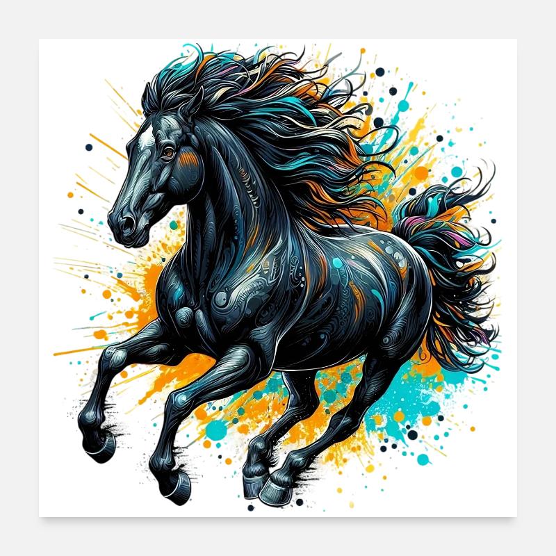 Pferd Poster 60x60 cm