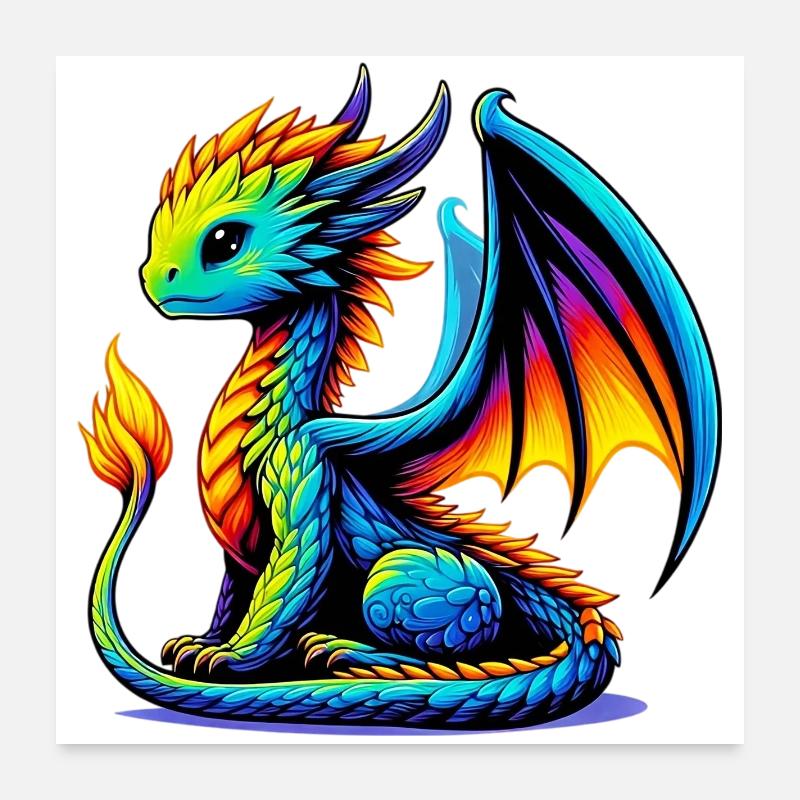 Dragon Poster 60 x 60 cm