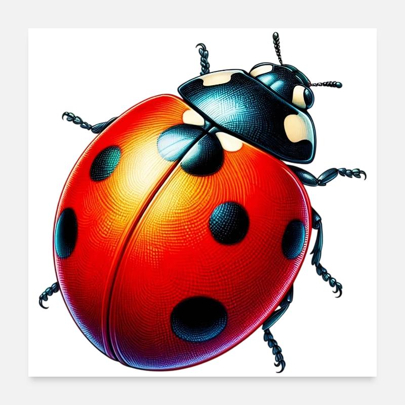 Marienkäfer Poster 60x60 cm