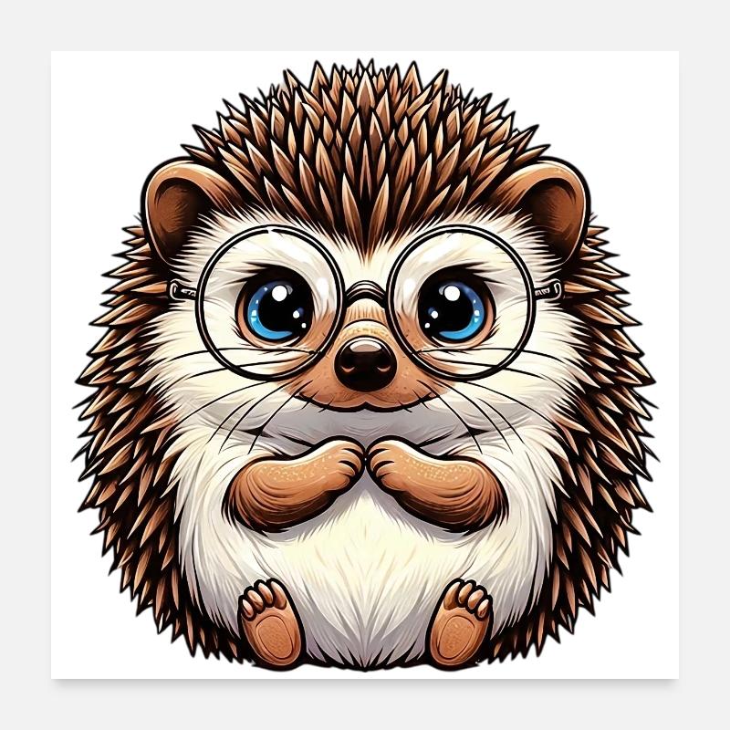Hedgehog Poster 24" x 24" (60x60 cm)