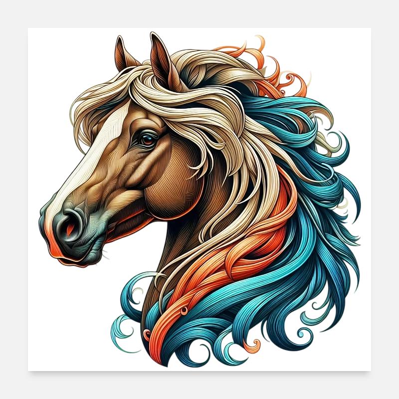 Horse Poster 24" x 24" (60x60 cm)