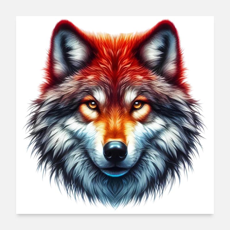 Wolf Poster 60x60 cm