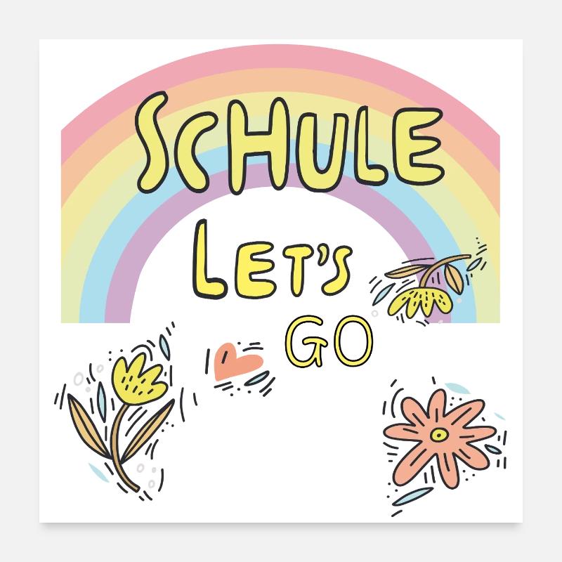 Schule Einschulung Poster 60x60 cm