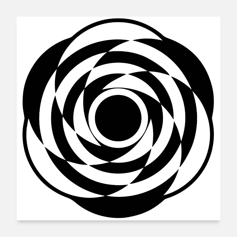 Hypnotic Rose Crop Circle Poster 24" x 24" (60x60 cm)