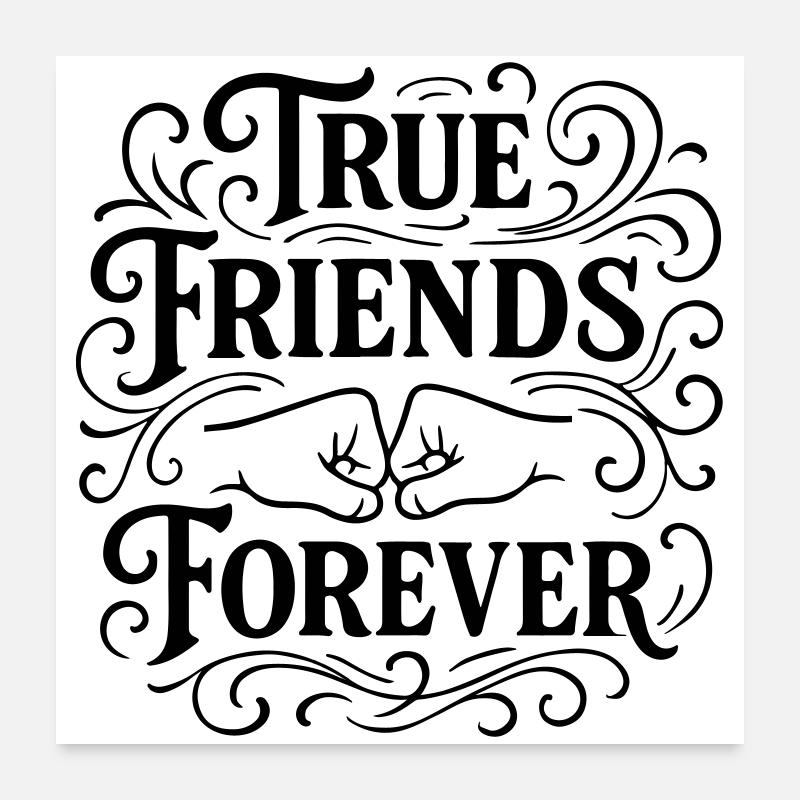 Treue Freunde Faustschlag Poster 60x60 cm