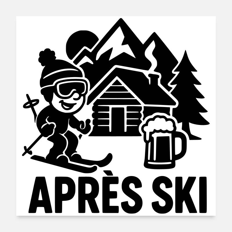 après ski outfit Poster 60x60 cm
