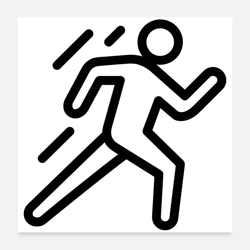 évacuation Poster 60 x 60 cm