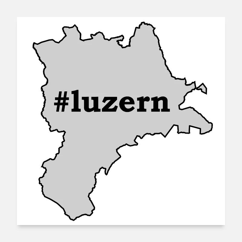 LU Luzern Poster 60x60 cm
