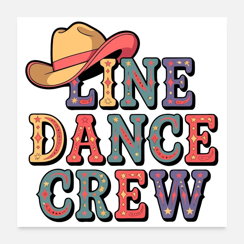 Line Dance Team Poster 60x60 cm