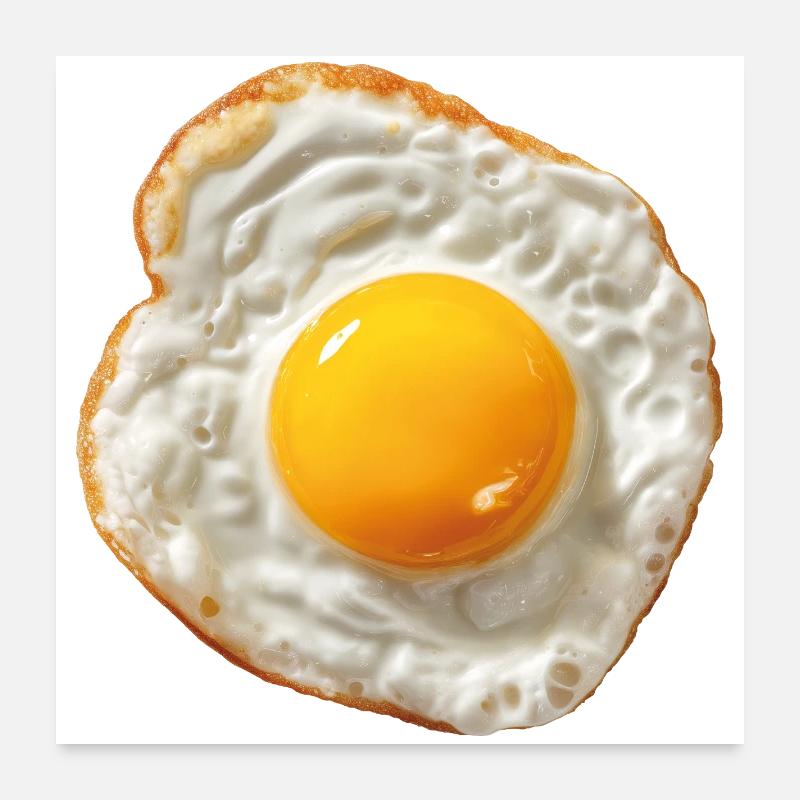 œuf au plat Poster 60 x 60 cm