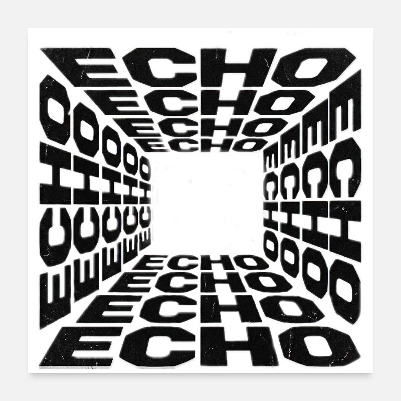 Tunnel hallt typografisches Muster wider Poster 60x60 cm