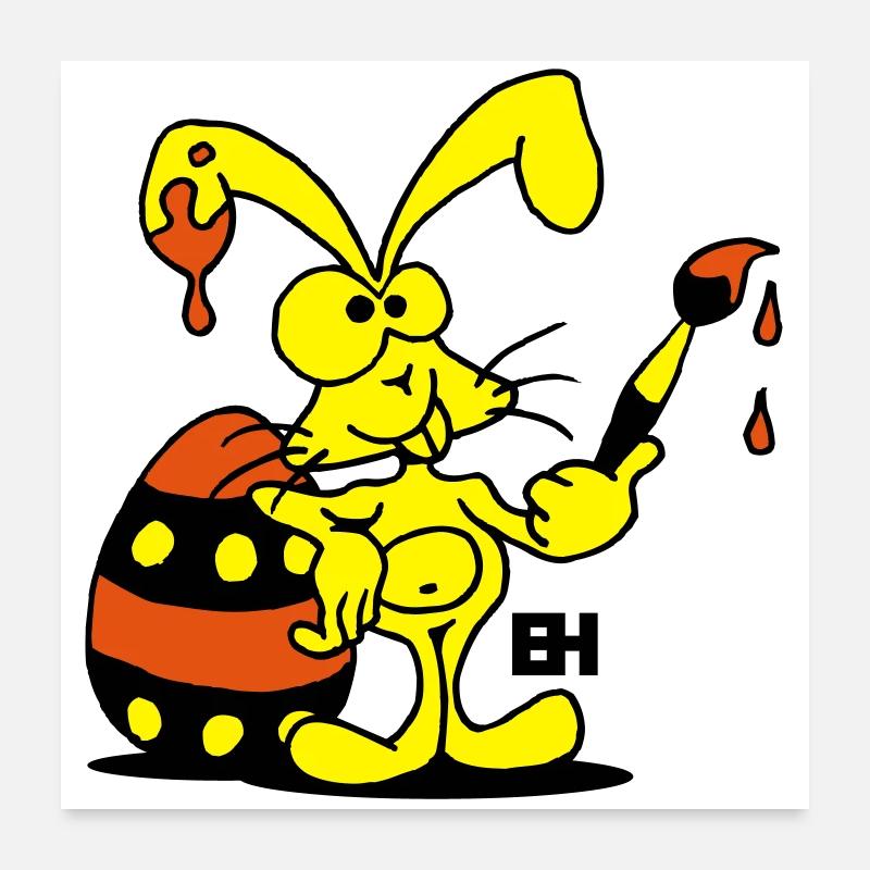 Osterhase Poster 60x60 cm