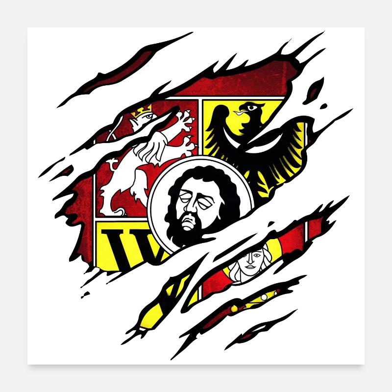 Breslau - Polen - Poster 60x60 cm - Weiß