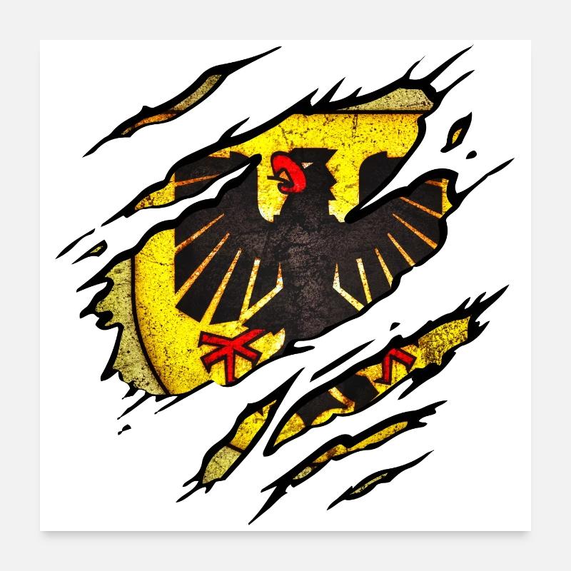 Dortmund - Dortmund Zerrissen - Poster 60x60 cm - Weiß