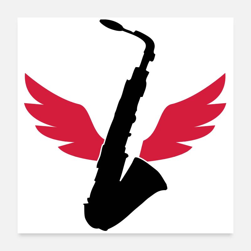 Saxophone / Saxophon Poster 60 x 60 cm