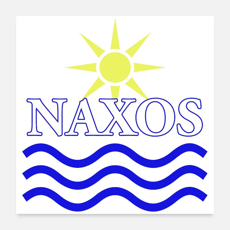 Conception du logo Naxos Sun and Waves Poster 60 x 60 cm