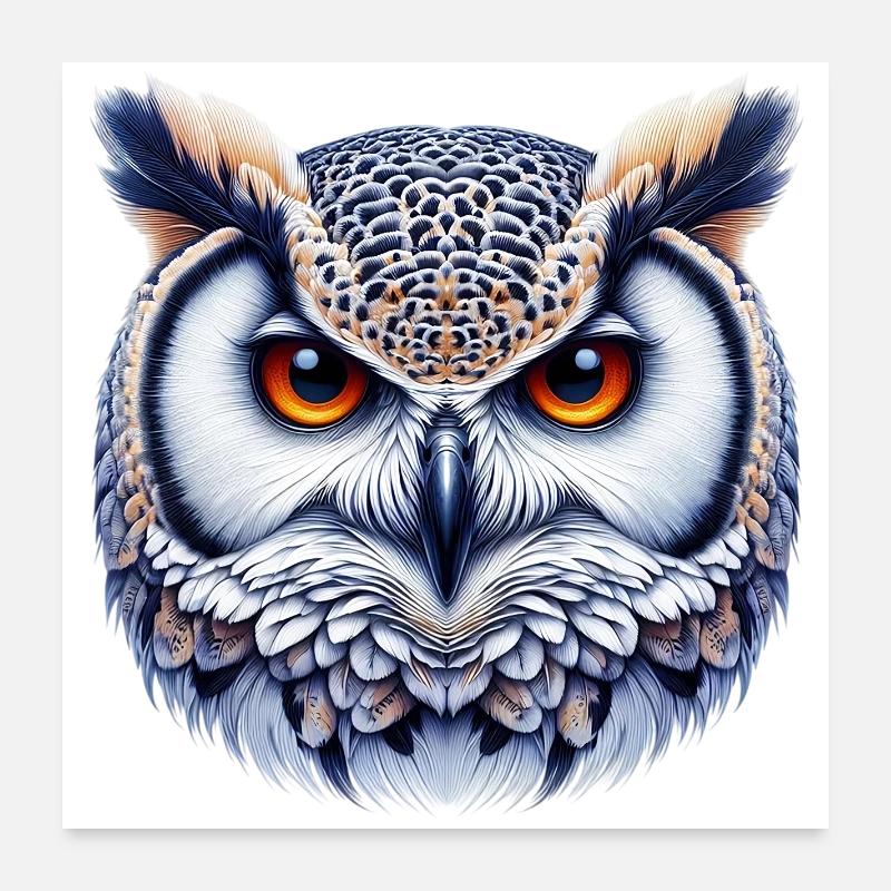 Hibou Poster 60 x 60 cm
