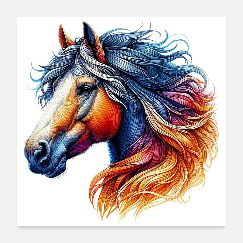 Cheval Poster 60 x 60 cm