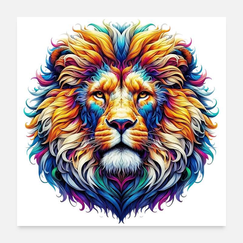 Lion Poster 60 x 60 cm