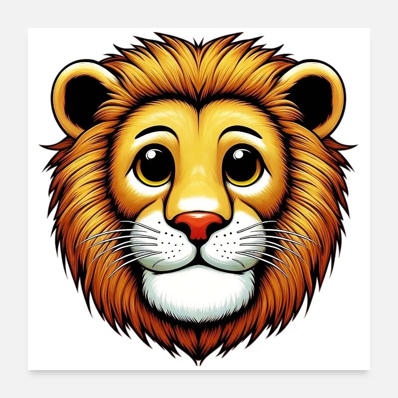 Löwe Poster 60x60 cm