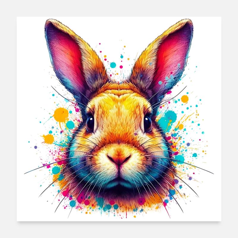 Rabbit Poster 24" x 24" (60x60 cm)