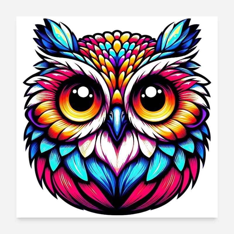 Eule Poster 60x60 cm