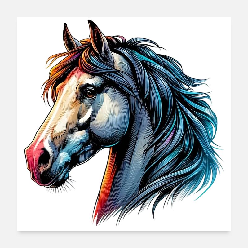 Cheval Poster 60 x 60 cm