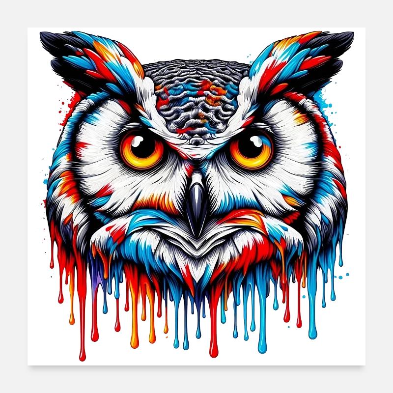 Hibou Poster 60 x 60 cm