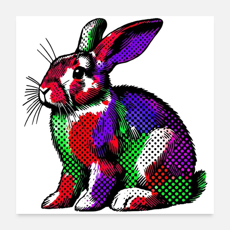 Lapin Poster 60 x 60 cm