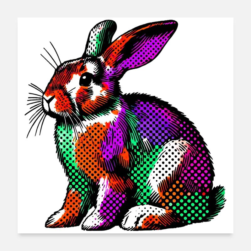 Rabbit Poster 24" x 24" (60x60 cm)
