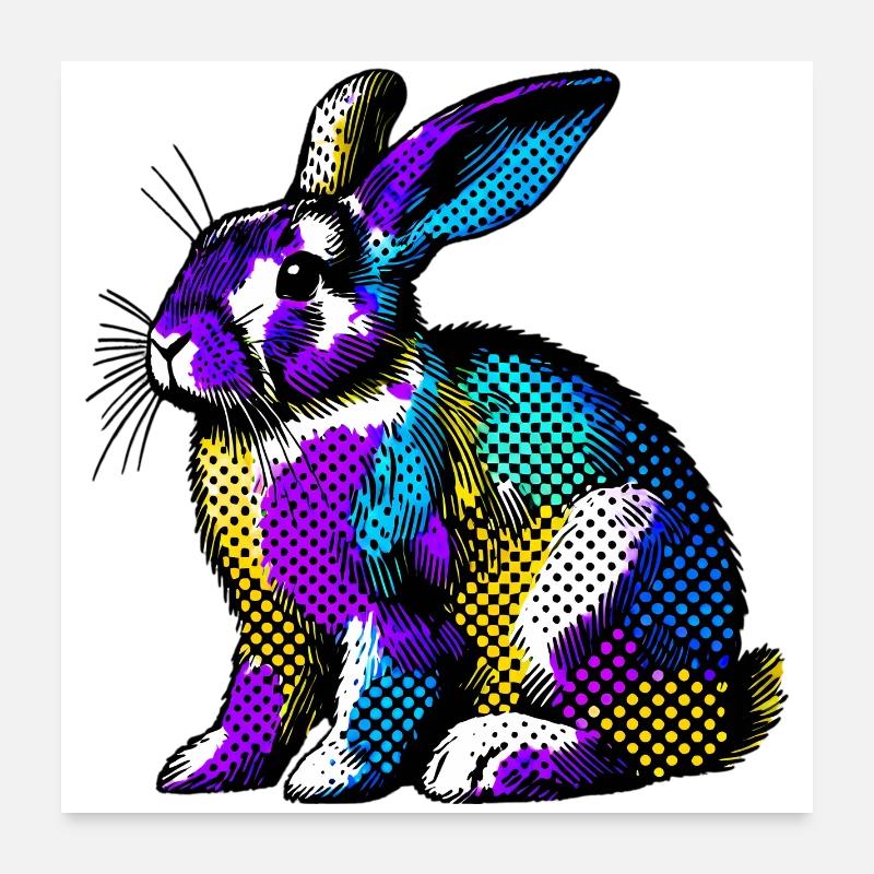Rabbit Poster 24" x 24" (60x60 cm)