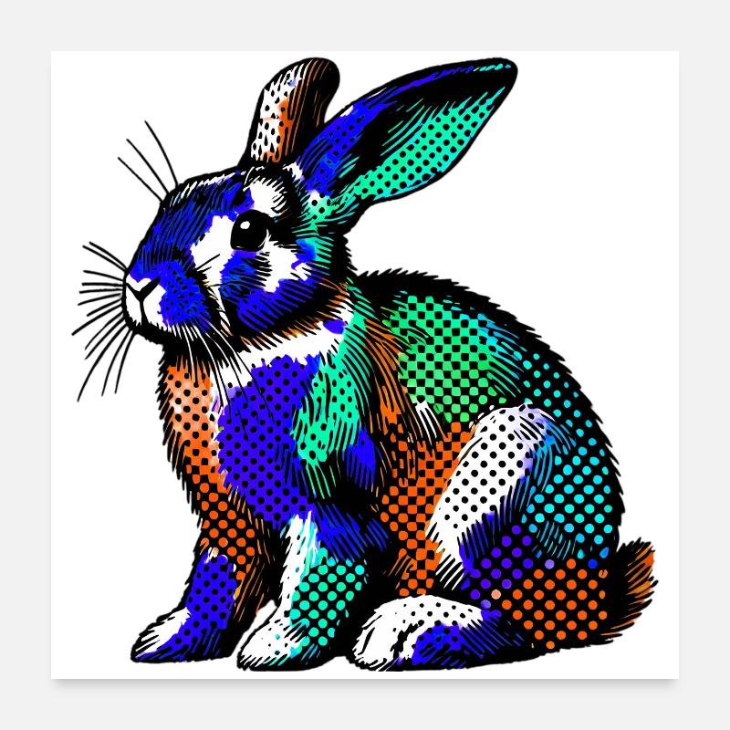 Rabbit Poster 24" x 24" (60x60 cm)