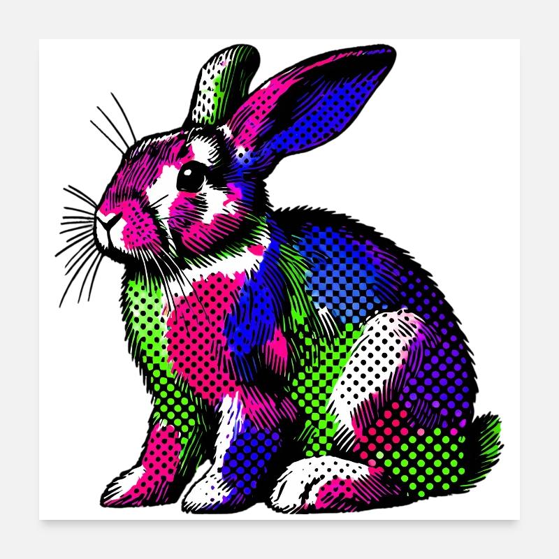 Lapin Poster 60 x 60 cm