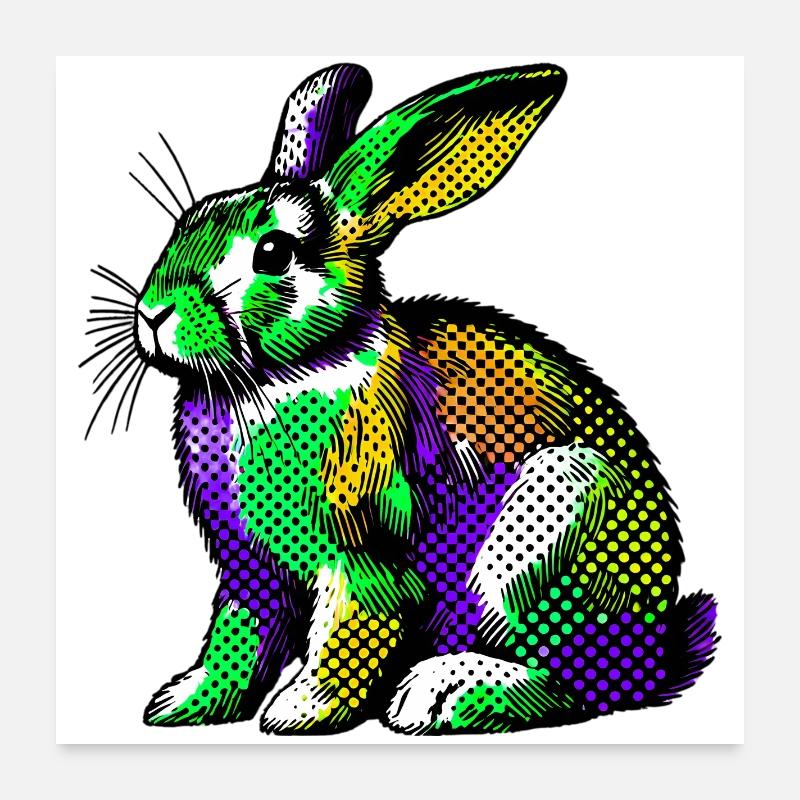 Lapin Poster 60 x 60 cm