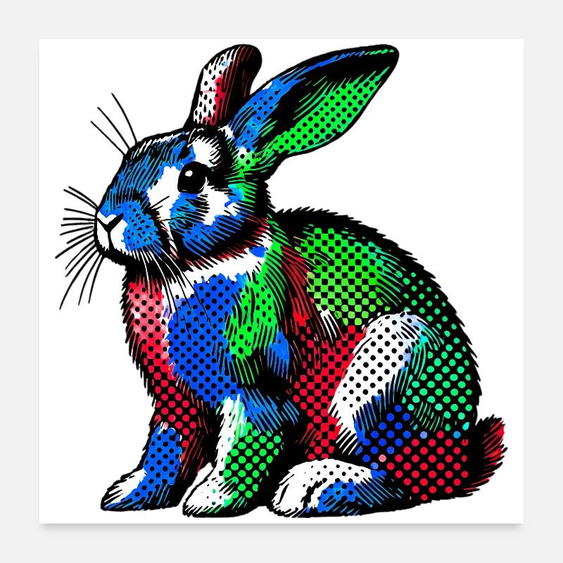 Rabbit Poster 24" x 24" (60x60 cm)