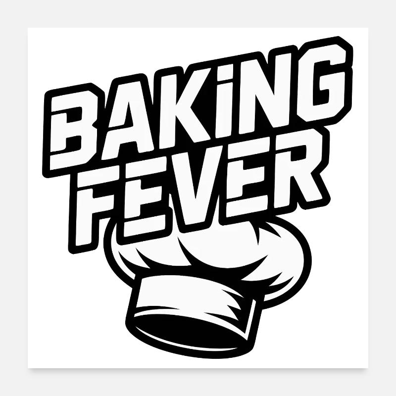 Baking Fever Küchenlogo Poster 60x60 cm